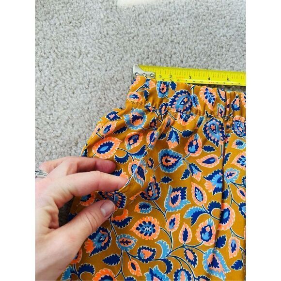 Aerie Mustard Paisley Print Shorts sz L - Picture 5 of 9